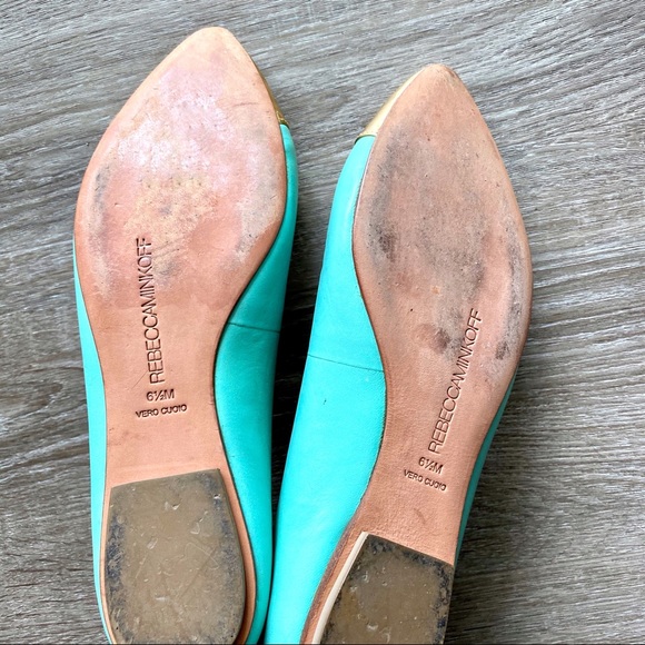 Rebecca Minkoff Irma Cap-Toe Ballerina Flat Mint - Picture 3 of 6